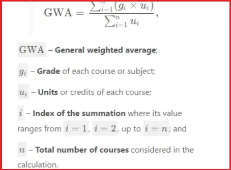 GWA Formula